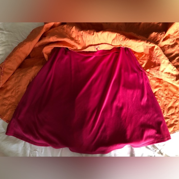 Eva Franco Orange and Fuchsia dress size 12 fit and flare style - Picture 8 of 14